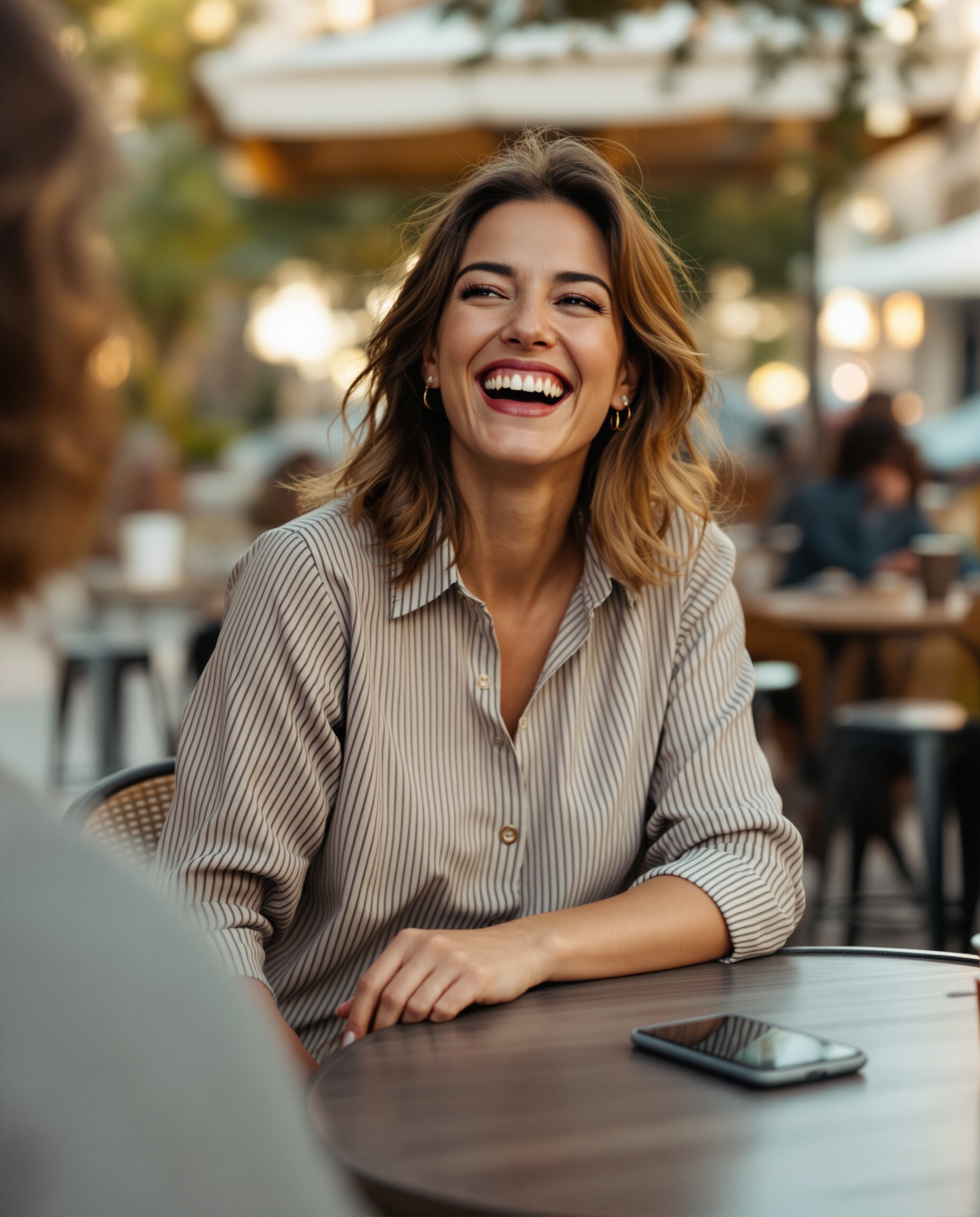 Persona disfrutando un momento de libertad mientras su Agente atiende el negocio