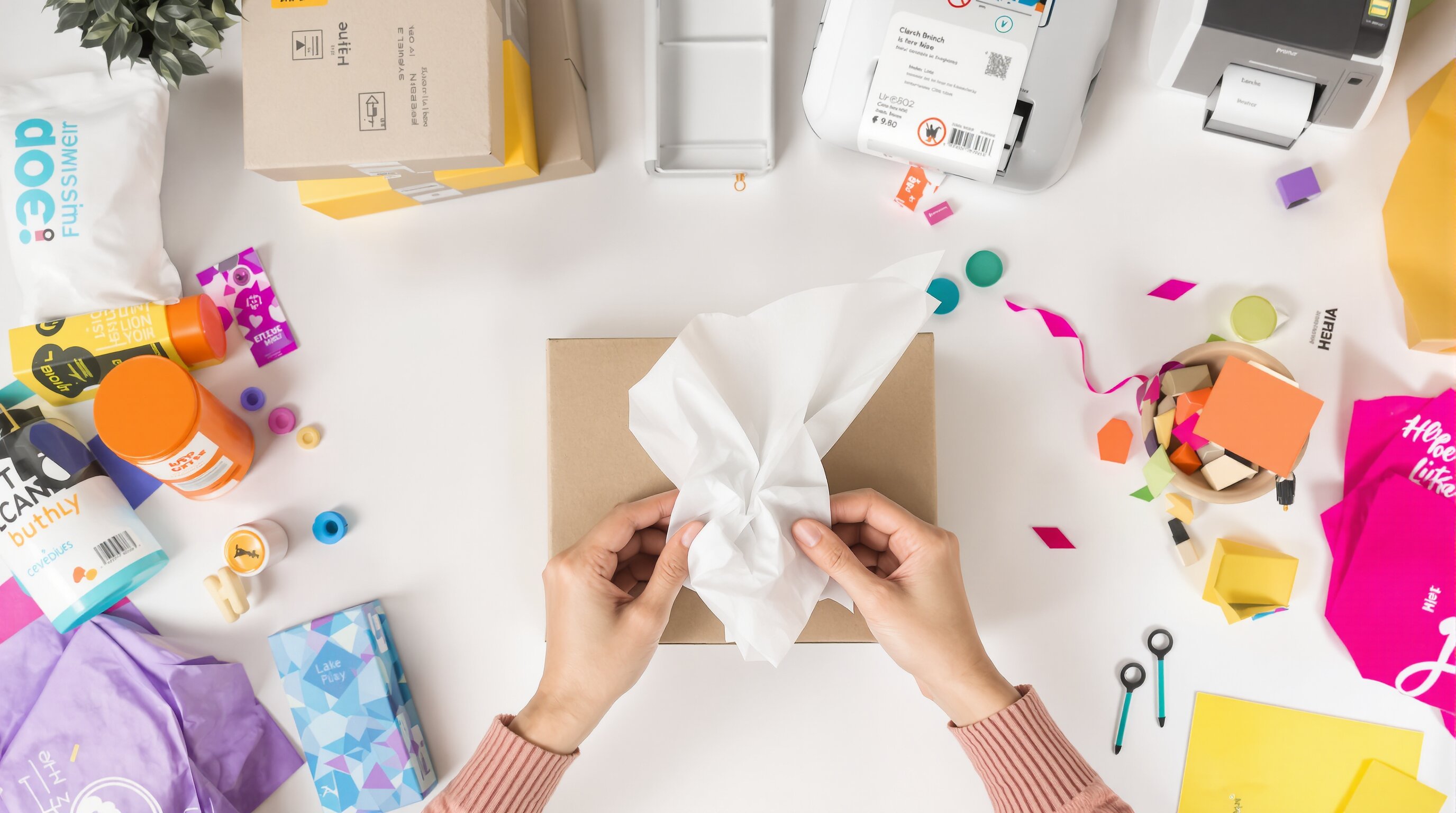 Empaque de productos en tienda online